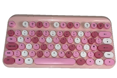 XO Poppy Pink Wireless QUERTY Keyboard with dongle new unused universal  - Image 1 of 4