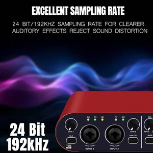 Przenośny interfejs audio USB 24bit z pętlą zwrotną do studia nagrywania gitary - Zdjęcie 1 z 12