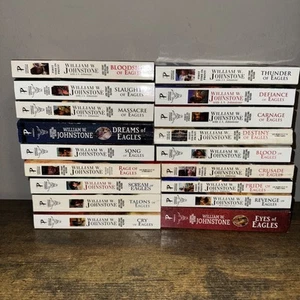 William W Johnstone Compete Set the EAGLES Series w/all 18 paperback books - Picture 1 of 2