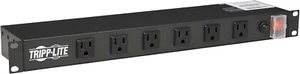 12-Outlet Rackmount PDU Power Strip, Six Front & Six Rear Facing Outlets, 15A, 1 - Picture 1 of 11