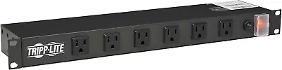 12-Outlet Rackmount PDU Power Strip, Six Front & Six Rear Facing Outlets, 15A, 1 - Image 1 of 4