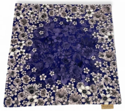 Christian Fischbacher Home Couture Decorative Pillow Cover Purple Floral Cotton - Image 1 of 4