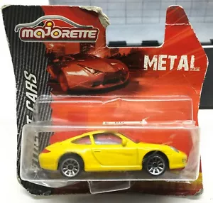 Majorette Porsche 911 Carrera Yellow 1:64 (3") Short Package Damage 001 - Picture 1 of 4