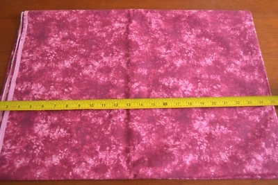 By 1/2 Yd, Vintage, Marbled Pink & Red Quilt Cotton, Blank Textiles/1997, N612 - Image 1 of 4