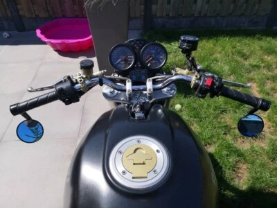 For Ducati Monster 1100 900 750 695 Motorcycle Round 7/8" Handle Bar End Mirrors - Image 1 of 4