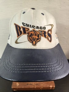 NFL Vintage 90s Chicago Bears Leather Hat Cap - Adjustable - Pro Elite  - Bild 1 von 8