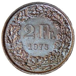 Switzerland 2 Francs 1973 KM# 21a.1 - Picture 1 of 2