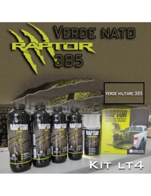 U-POL Vernice Raptor 4L - 385 VERDE MILITARE NATO