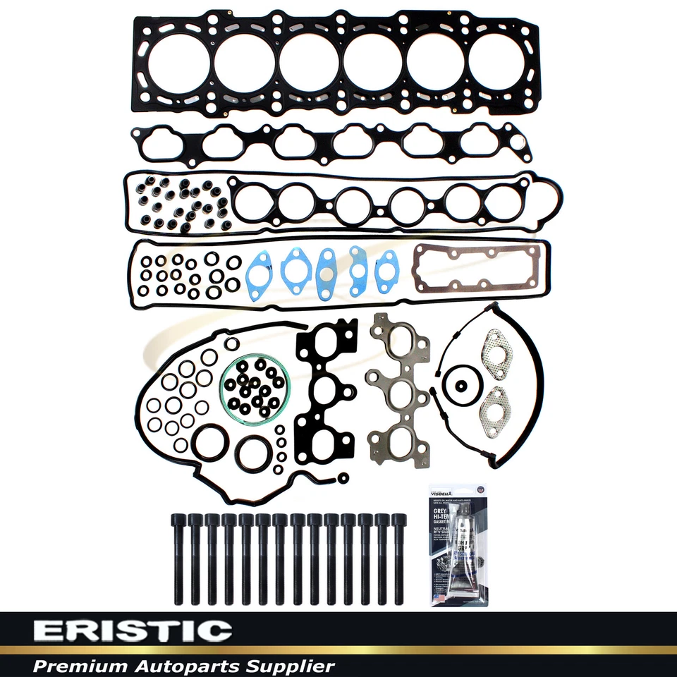Juego de juntas de culata DOHC para Toyota Supra Turbo 93-98 3,0 L L6 con pernos de cabeza 2JZGTE Foto 1 de 4