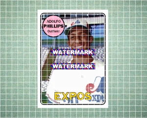 Adolfo Phillips Montreal Expos 1969 Style Custom Baseball Art Card - Picture 1 of 2