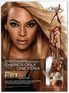 Anuncio impreso L'Oreal 2013, color de pelo Beyonce Feria #73 rubio dorado oscuro sexy - Imagen 1 de 1