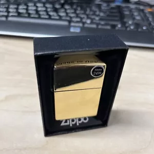 ZIPPO Gold Brass Toned Lighter #254B Tobacco Accessories Gifts Deals Sale Gifts - Picture 1 of 5