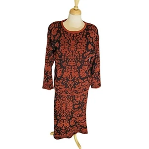 Vestido Suéter Carole Little for Saint Topez West, Mujer L, Negro y Rojo, 2 Piezas, Usado en Excelente Condición - Imagen 1 de 12