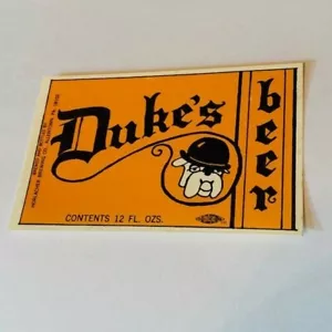 Etichetta birra vintage carta effimera birra Dukes Bulldog Allentown Pennsylvania PA us - Foto 1 di 2
