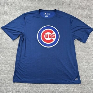 Chicago Cubs Shirt 2XL XXL Blue Short Sleeve Logo TX3 Cool Lightweight Mens - Picture 1 of 14