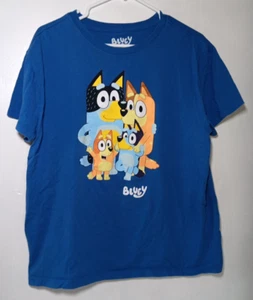 Bluey Cartoon Blue Family Herren Unisex XL T-Shirt - Bild 1 von 2