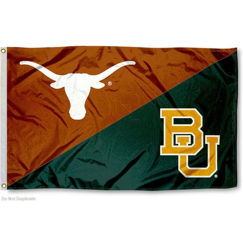 Texas vs. Baylor House Divided 3x5 Flag and Banner Cover