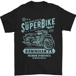 Camiseta De Hombre De Motocicleta Biker Superbike Birmingham 100% Algodón - Picture 1 of 2