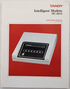 Tandy Modem Intelligente Funzionamento DC-2212 Solo Manuale 1984 Cat# 26-1176 Vintage - Foto 1 di 6