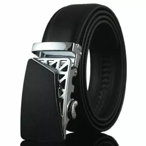 Vestido de mezclilla clásico para hombre cinturón de cuero con hebilla automática cinturón trinquete regalo - Imagen 1 de 6