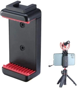 Phone Tripod Mount with Cold Shoe Mount Microphone Holder Clipper For VlogTripod - Picture 1 of 9