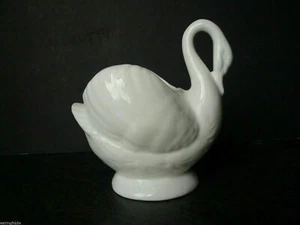 Vintage Small Bone China Swan Vase Trinket Dish by Enesco - Picture 1 of 6