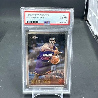 Michael Finley 1996 Topps Chrome #101 Phoenix Suns Basketball Card J1 - Image 1 of 2