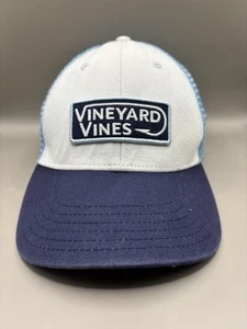 Vineyard Vines Trucker Hat Cap Strapback Blue White Mesh Outdoor - Picture 1 of 7