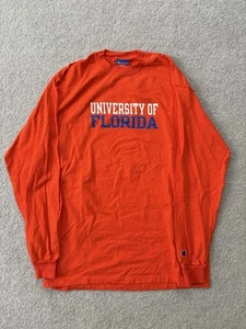 Champion University Of Florida Long Sleeve T-Shirt Gators Orange Men’s Size L - Picture 1 of 5