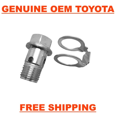 94-97 TOYOTA COROLLA POWER STEERING PUMP PRESSURE HOSE LINE BANJO BOLT ENGINE - Image 1 of 3