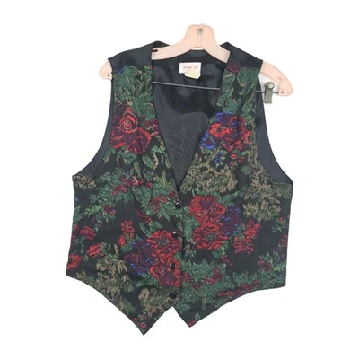 Chaleco Deportivo St Damien Floral Para Mujer Talla 12 Hecho en EE. UU. De Colección Foto 1 de 4