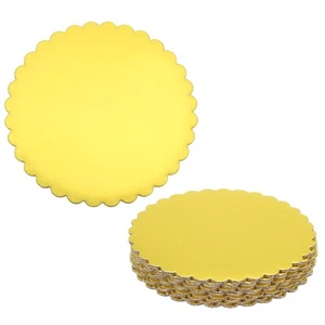 10 Pcs Cardboard Cake Rounds, 6 Inch Cake Board for Desserts, Gold - Picture 1 of 6
