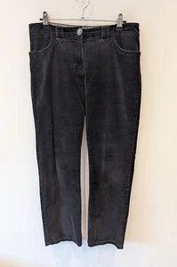 Per Una Ladies Velvet Tousers Size 10 Black Marks And Spencer Straight Leg Y2K. - Picture 1 of 7