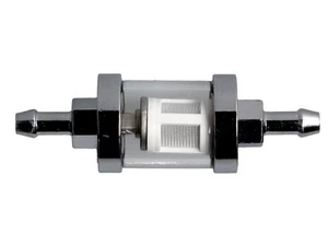 Filtro gasolina JMP prefiltro con cuerpo de vidrio 6,0 mm para manguera de combustible cromo - Imagen 1 de 1