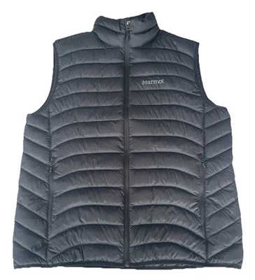 Chaleco de relleno de plumón Marmot 600 para hombre XL negro acolchado deporte al aire libre Gorpcore Foto 1 de 4