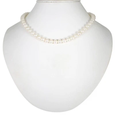 [Usato] Collana di perle Akoya in argento sterling 7,0-7,5 mm/j90-1 - Immagine 1 di 4