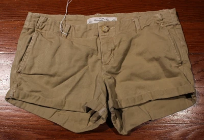 Pantalones cortos elásticos con puños para mujer Abercrombie & Fitch talla 0 Foto 1 de 4