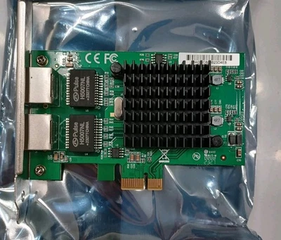 PCIe X1 Ethernet network Card 1Gbps Dual - Image 1 of 3