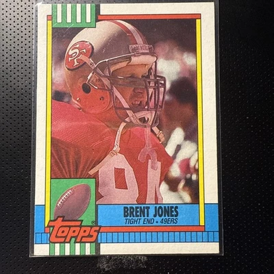 1990 Brent Jones Topps Тиффани 14 Редкий сделано. Three Superbowls No116  - Изображение 1 из 4