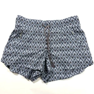 Athleta Hudson Printers Shortie Shorts Blue Size 4  - Picture 1 of 7