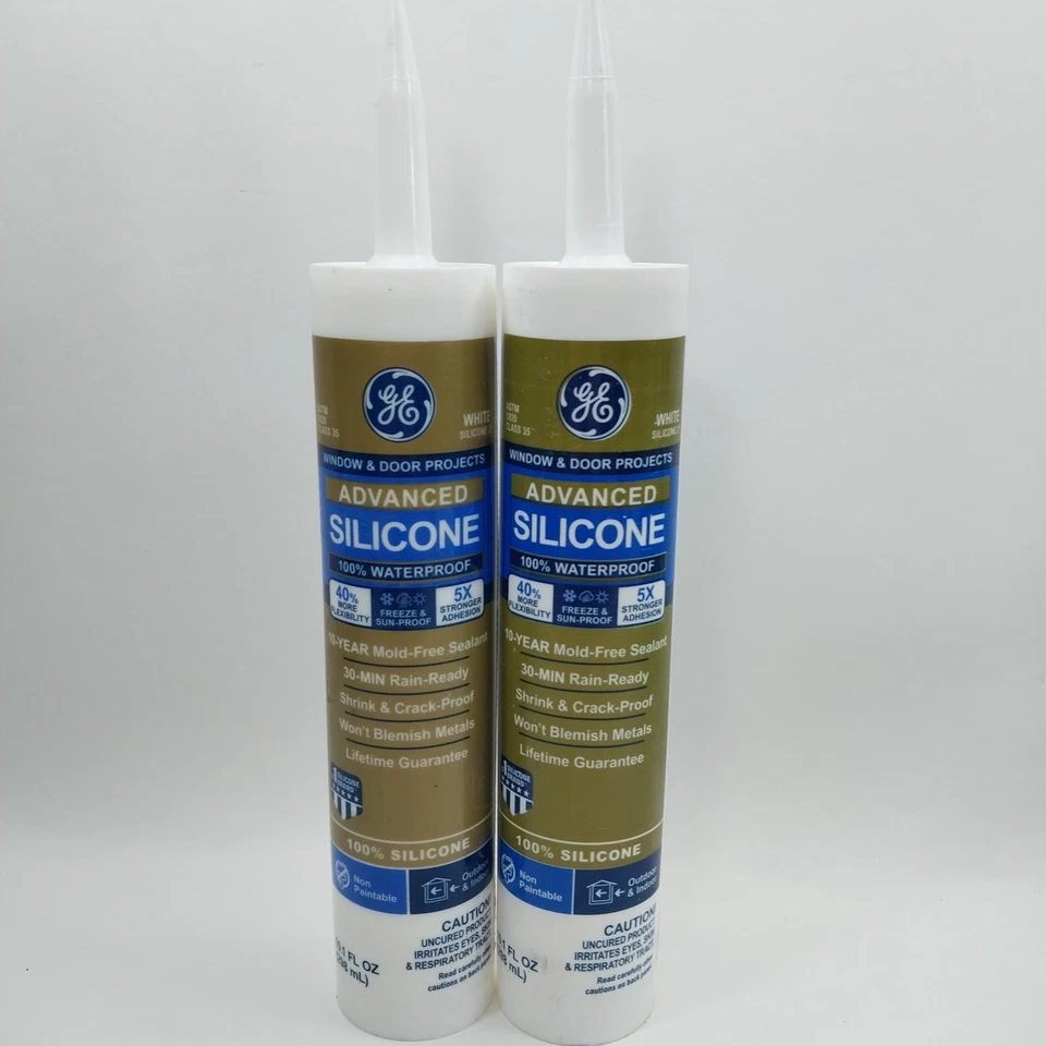 Ge Advanced Silicone For Window & Door - 100 Waterproof Silicone Sealant WHITE