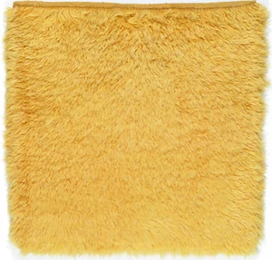 Flokati Teppich Orient Perser Rug Shaggy Zottel Gelb Heidschnuckenwolle Design - Picture 1 of 1