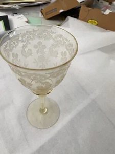 Antique Tiffin Rosalind Mandarin Crystal Water Goblet - 2ND PRICE DROP!! - Picture 1 of 3