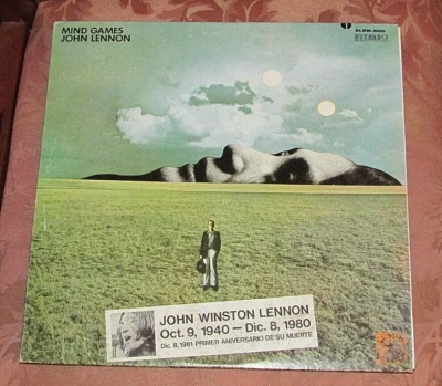 JOHN LENNON - LP - Mind Games - Mexico Import - UNIQUE HYPE STICKER - Apple - Image 1 of 4