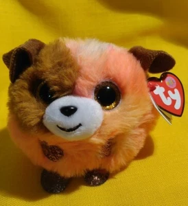 TY Puffies MANDARIN der Hund (3 Zoll) Stofftier Puffball Plüsch NEU - Bild 1 von 6