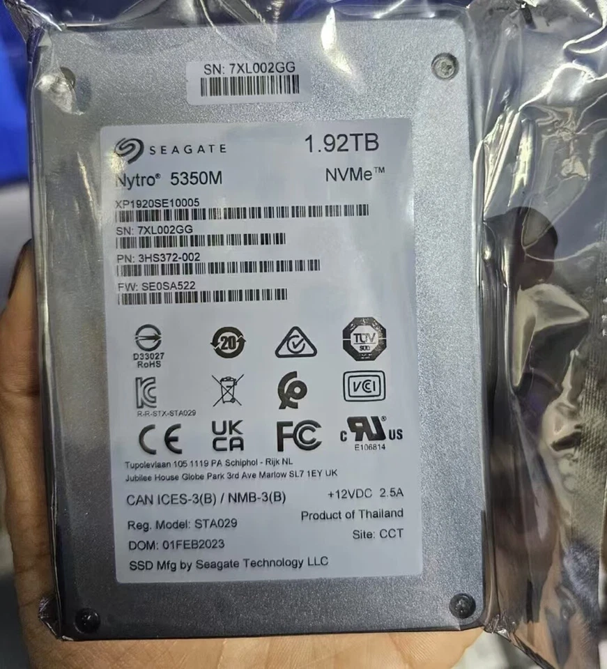 Seagate Nytro 5350M XP1920SE10005 1.92TB NVME PCIE4.0 U.3 Solid State Drive SSD - Image 1 of 1