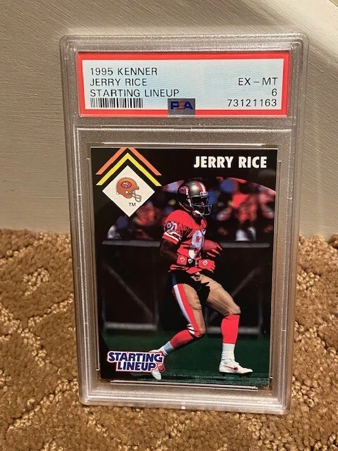 1995 Kenner Starting Lineup Jerry Rice PSA 6 Card LOW POP NEW CASE - Image 1 of 1
