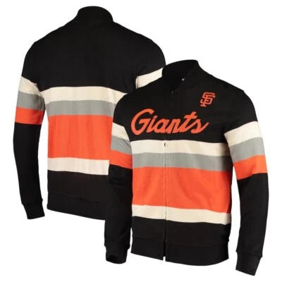 San Francisco Giants Sweater Dugout Jacket Retro Mitchell & Ness Small New MLB - Image 1 of 4