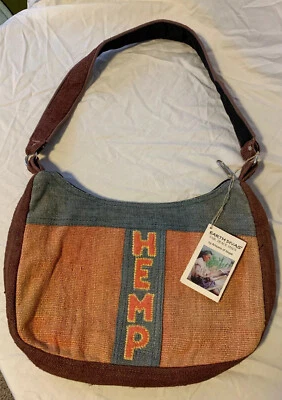 Earth Divas Eco Hippie Boho Handbag 100% Cotton Fair Trade Very Unique Design - Image 1 of 4