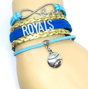 Baseball Infinity Love Braided Adjustable Bracelet Free Ship - Bild 1 von 2